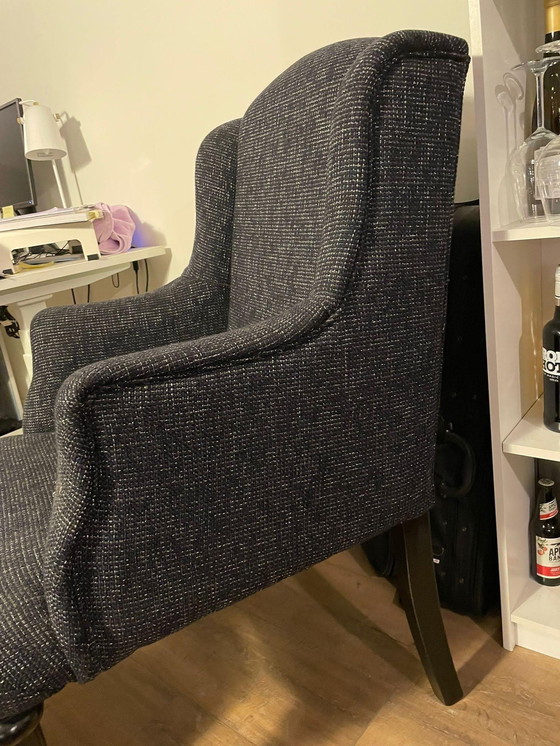 Image 1 of Nieuw Gestoffeerd Fauteuil Met Voetenbankje 