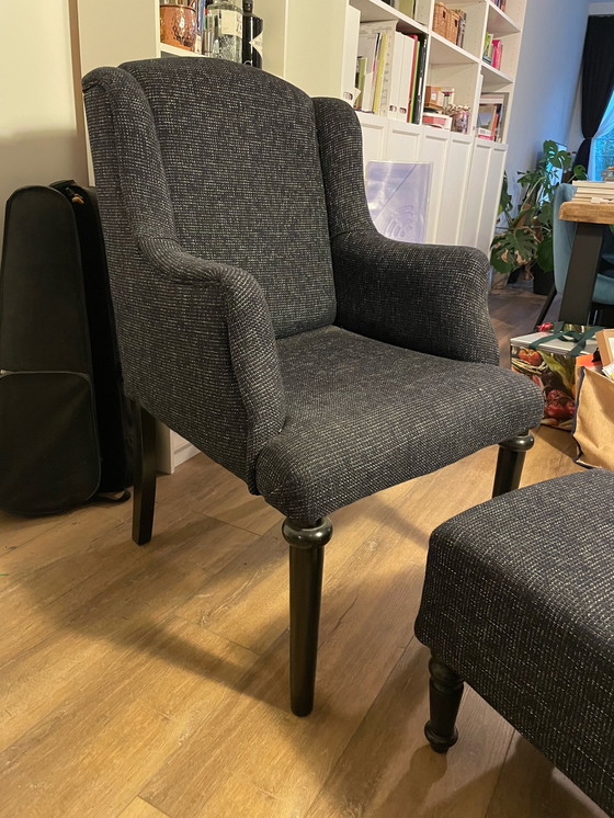 Image 1 of Nieuw Gestoffeerd Fauteuil Met Voetenbankje 