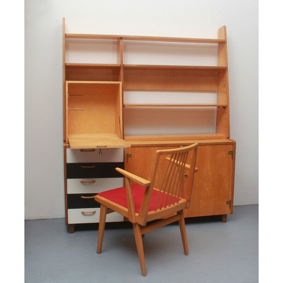 Image 1 of Vintage secretaire lowboard in kersenhout voor Wk Meubels, Duitsland 1950