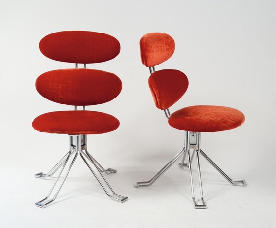 Image 1 of 6x Mid Century draaistoelen