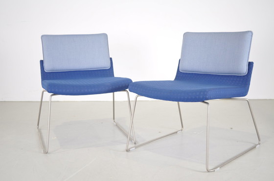 Image 1 of 2x Gispen Triennial Relax fauteuil blauw