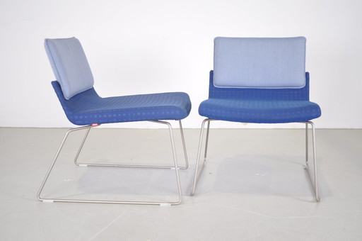 2x Gispen Triennial Relax fauteuil blauw