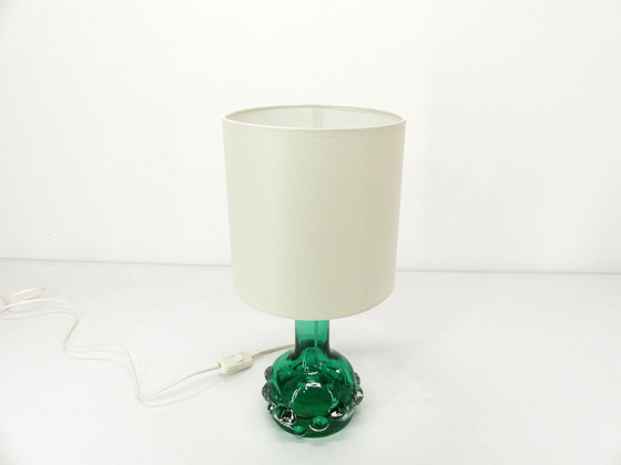 Image 1 of Scandinavische groene glazen lamp Kosta Hans-Owe Sandeberg Zweden 1960