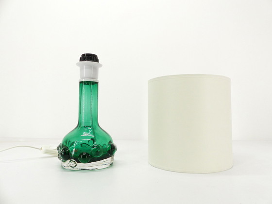 Image 1 of Scandinavische groene glazen lamp Kosta Hans-Owe Sandeberg Zweden 1960