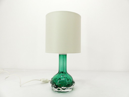 Scandinavische groene glazen lamp Kosta Hans-Owe Sandeberg Zweden 1960