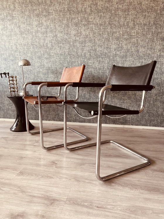 Image 1 of 2X Vintage Mart Stam S34 Fauteuils Voor Linea Veam, Ca80S