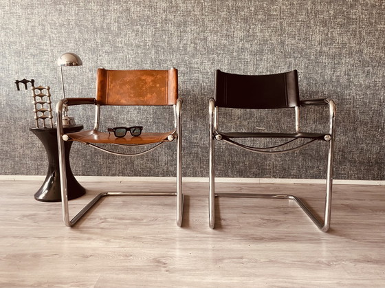 Image 1 of 2X Vintage Mart Stam S34 Fauteuils Voor Linea Veam, Ca80S