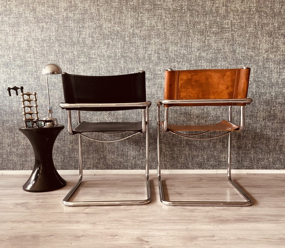 Image 1 of 2X Vintage Mart Stam S34 Fauteuils Voor Linea Veam, Ca80S