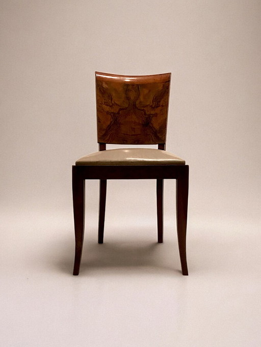 C. 1940 - Suite van zes Art Deco stoelen - Frankrijk