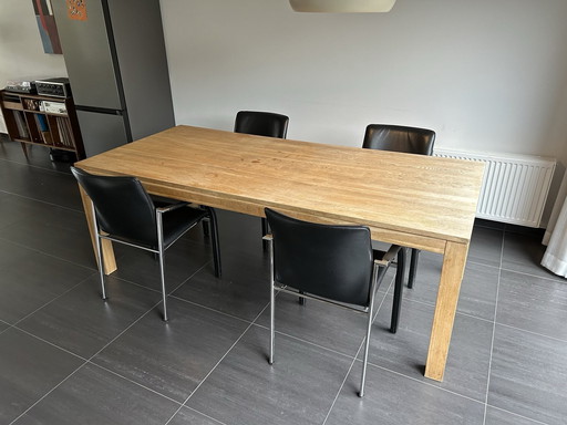 4X Leolux Cimaronne Stoelen Zwart