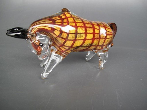 Murano Glazen Wall Street Stier