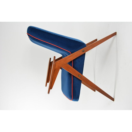 Image 1 of Vintage Bunny fauteuil koning blauw 1960