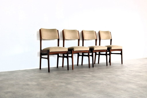 4x vintage eetkamerstoel