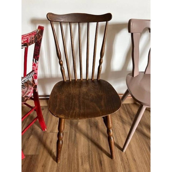 Image 1 of Set van 4 vintage houten stoelen