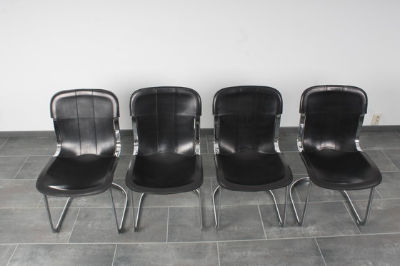 Image 1 of Set Van 4 Vintage Cidue Stoelen Van Willy Rizzo