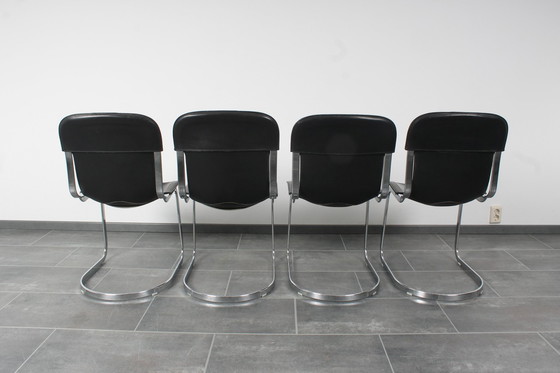 Image 1 of Set Van 4 Vintage Cidue Stoelen Van Willy Rizzo