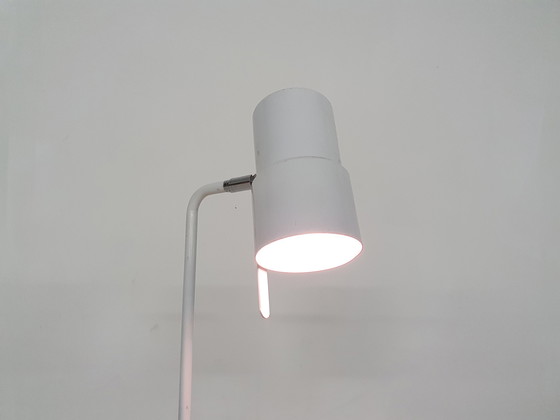 Image 1 of Witte metalen vloerlamp, jaren 1960