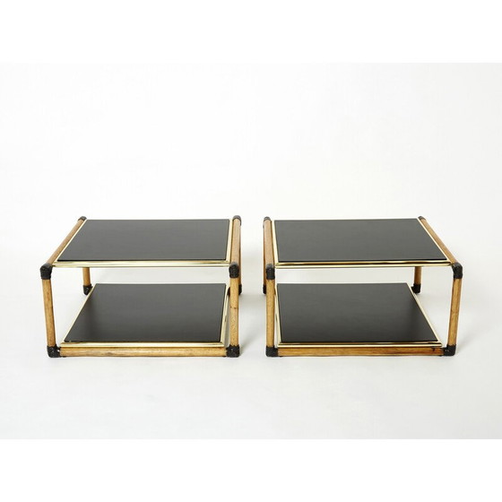 Image 1 of Paar vintage Italiaanse bijzettafels van Alberto Smania, 1970