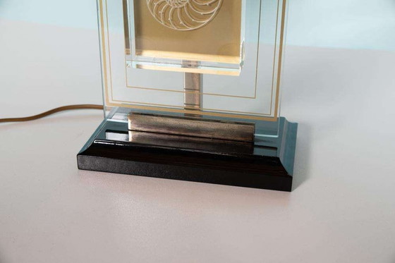 Image 1 of Vintage Giraudon Nautilus tafellamp 70s, hotel chic lamp