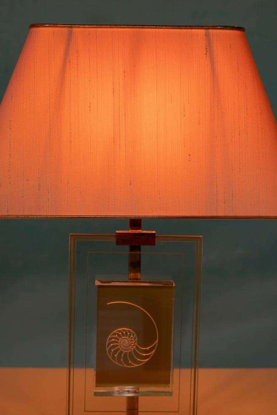 Image 1 of Vintage Giraudon Nautilus tafellamp 70s, hotel chic lamp