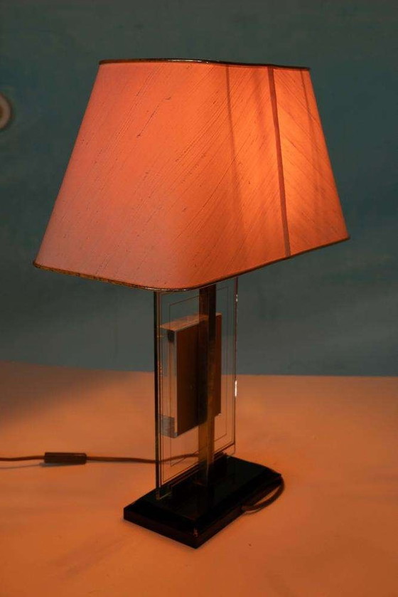 Image 1 of Vintage Giraudon Nautilus tafellamp 70s, hotel chic lamp