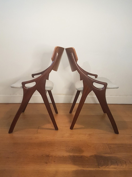 Image 1 of 6x eetkamerstoelen van Arne Hovmand Olsen