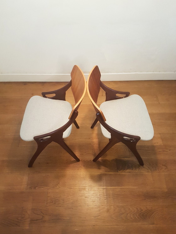 Image 1 of 6x eetkamerstoelen van Arne Hovmand Olsen