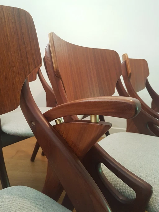 6x eetkamerstoelen van Arne Hovmand Olsen