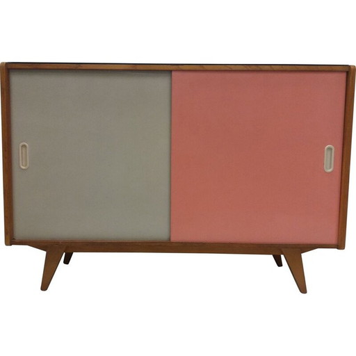 Vintage ladekast met schuifdeuren van Jiroutek voor Interior Prague, Tsjecho-Slowakije 1960