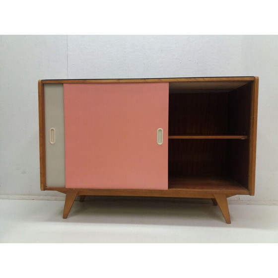Image 1 of Vintage ladekast met schuifdeuren van Jiroutek voor Interior Prague, Tsjecho-Slowakije 1960