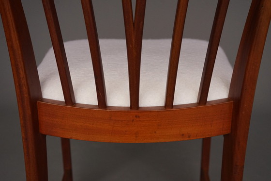 Image 1 of Mahoniehouten eetkamerstoelen van Elmar Berkovich voor Zijlstra, 1950. Set van 6