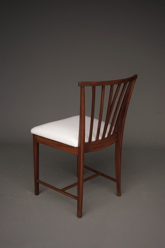 Image 1 of Mahoniehouten eetkamerstoelen van Elmar Berkovich voor Zijlstra, 1950. Set van 6