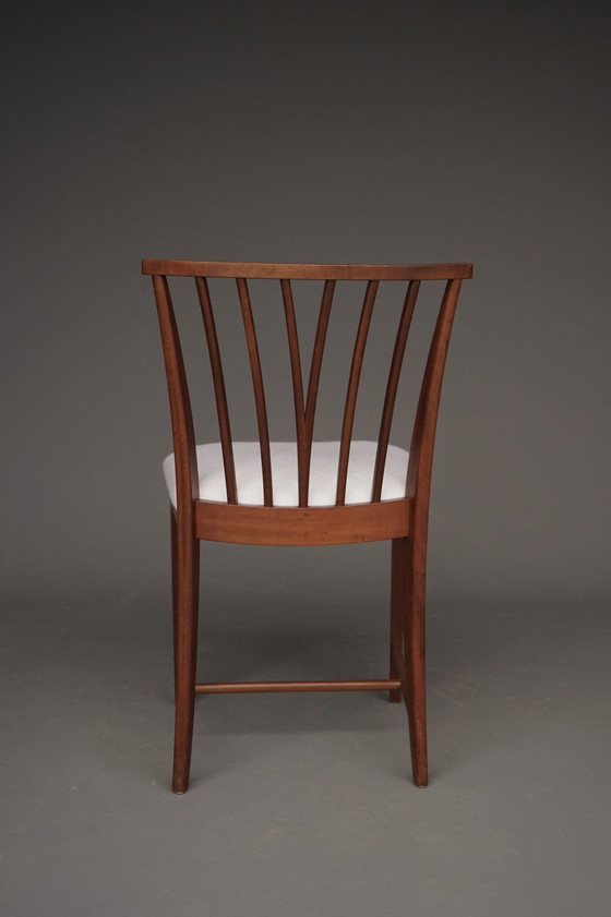 Image 1 of Mahoniehouten eetkamerstoelen van Elmar Berkovich voor Zijlstra, 1950. Set van 6