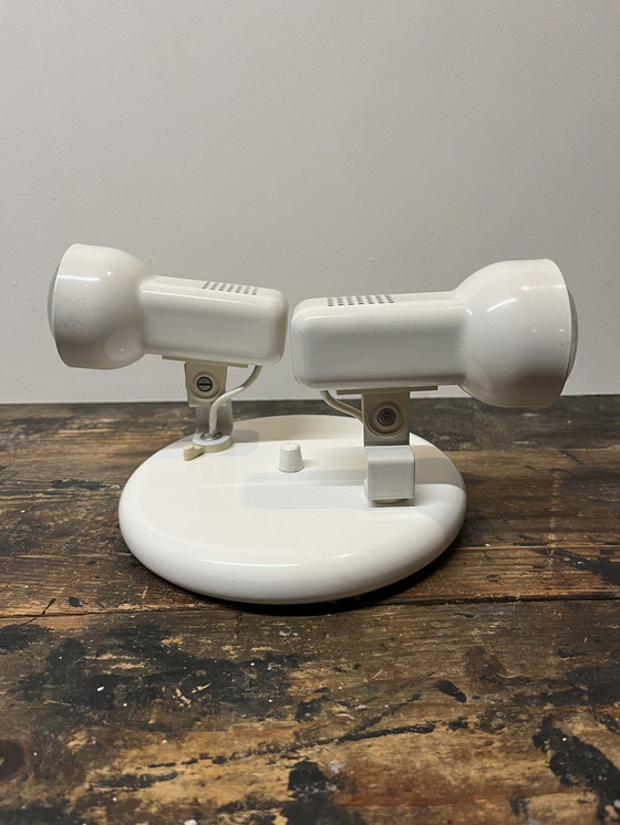 Image 1 of Vintage Witte Vrieland Plafond Lamp Met 2 Spots