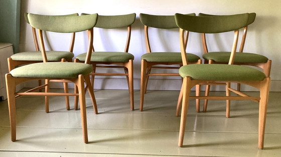 Image 1 of 6x Vintage eetkamerstoelen