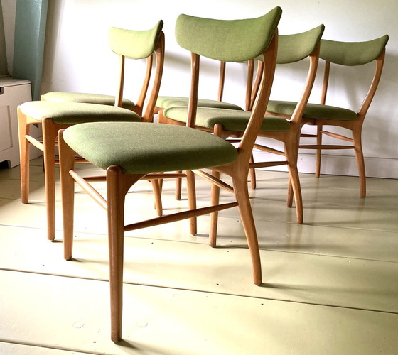 Image 1 of 6x Vintage eetkamerstoelen