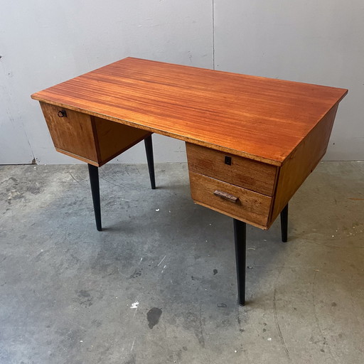 Vintage Teak Bureau Uit De Jaren 60