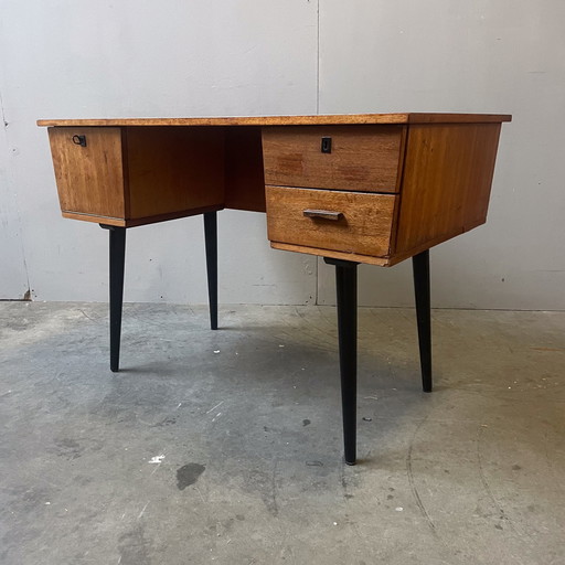 Vintage Teak Bureau Uit De Jaren 60