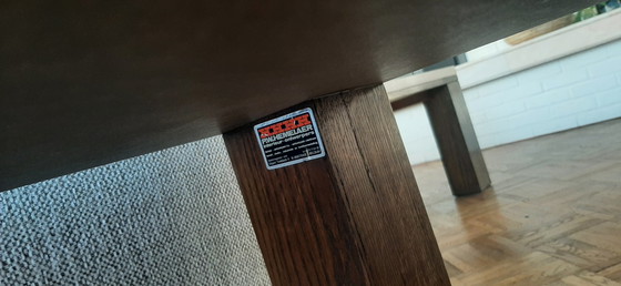 Image 1 of 2x Brutalistist vintage travertin coffee table