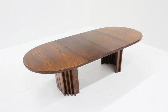 Image 1 of Vintage Oval Extendable Dining Table 1960S