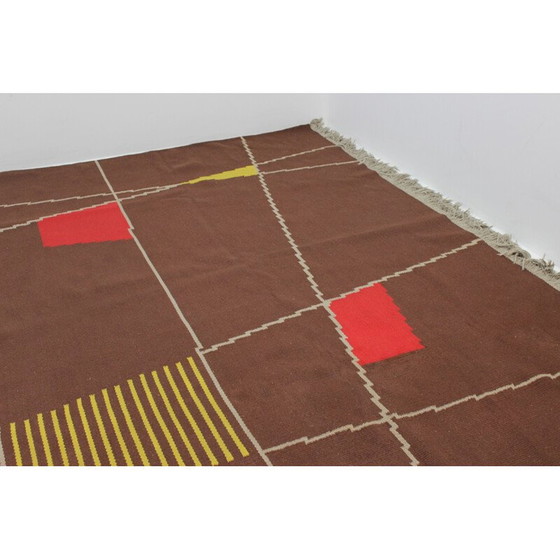 Image 1 of Vintage vloerkleed met geometrisch ontwerp, 1959