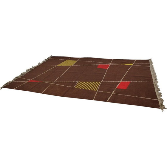 Image 1 of Vintage vloerkleed met geometrisch ontwerp, 1959