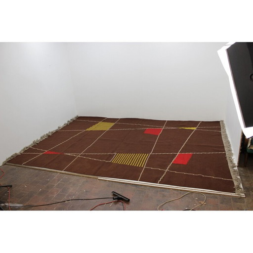 Vintage vloerkleed met geometrisch ontwerp, 1959