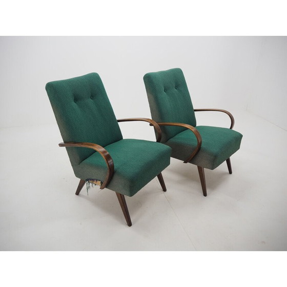 Image 1 of Midcentury Fauteuils van Jindřich Halabala, Tsjecho-Slowakije 1960