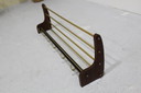 Vintage kapstok, garderobe - hout, messing, jaren '60 