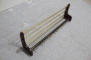 Vintage kapstok, garderobe - hout, messing, jaren '60 