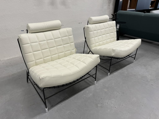 2 Leolux Volare Fauteuils Wapiti Sabaku Leer