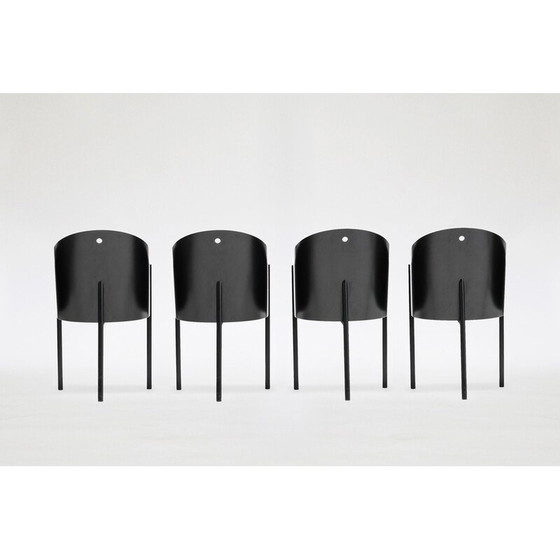 Image 1 of Set van 4 vintage zwarte Costes eetkamerstoelen van Philippe Starck voor Driade, jaren 1980