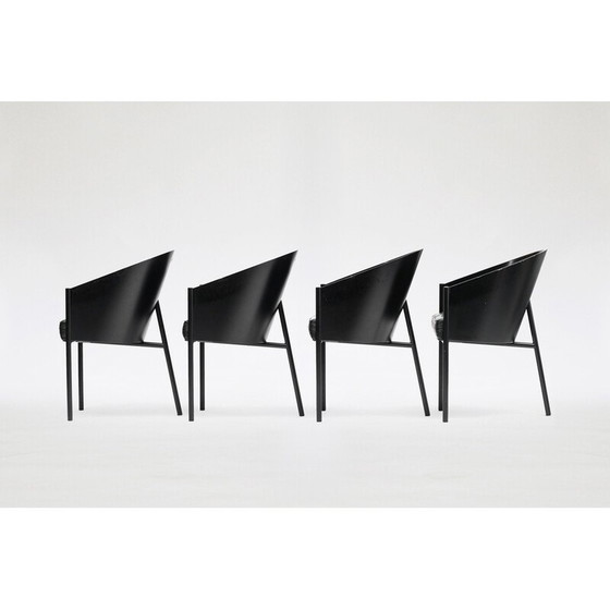 Image 1 of Set van 4 vintage zwarte Costes eetkamerstoelen van Philippe Starck voor Driade, jaren 1980