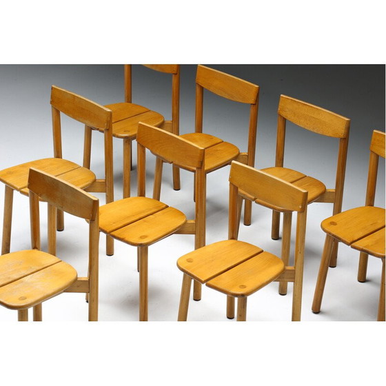 Image 1 of Vintage beuken stoelen van Pierre Gautier Delaye, Frankrijk jaren 1965